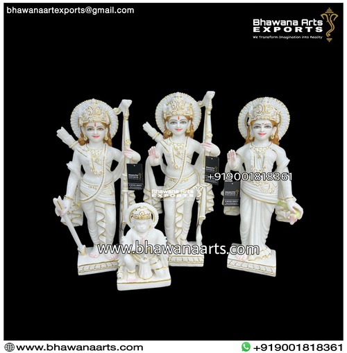 Ram Darbar Natural White Marble (Gold Plated)