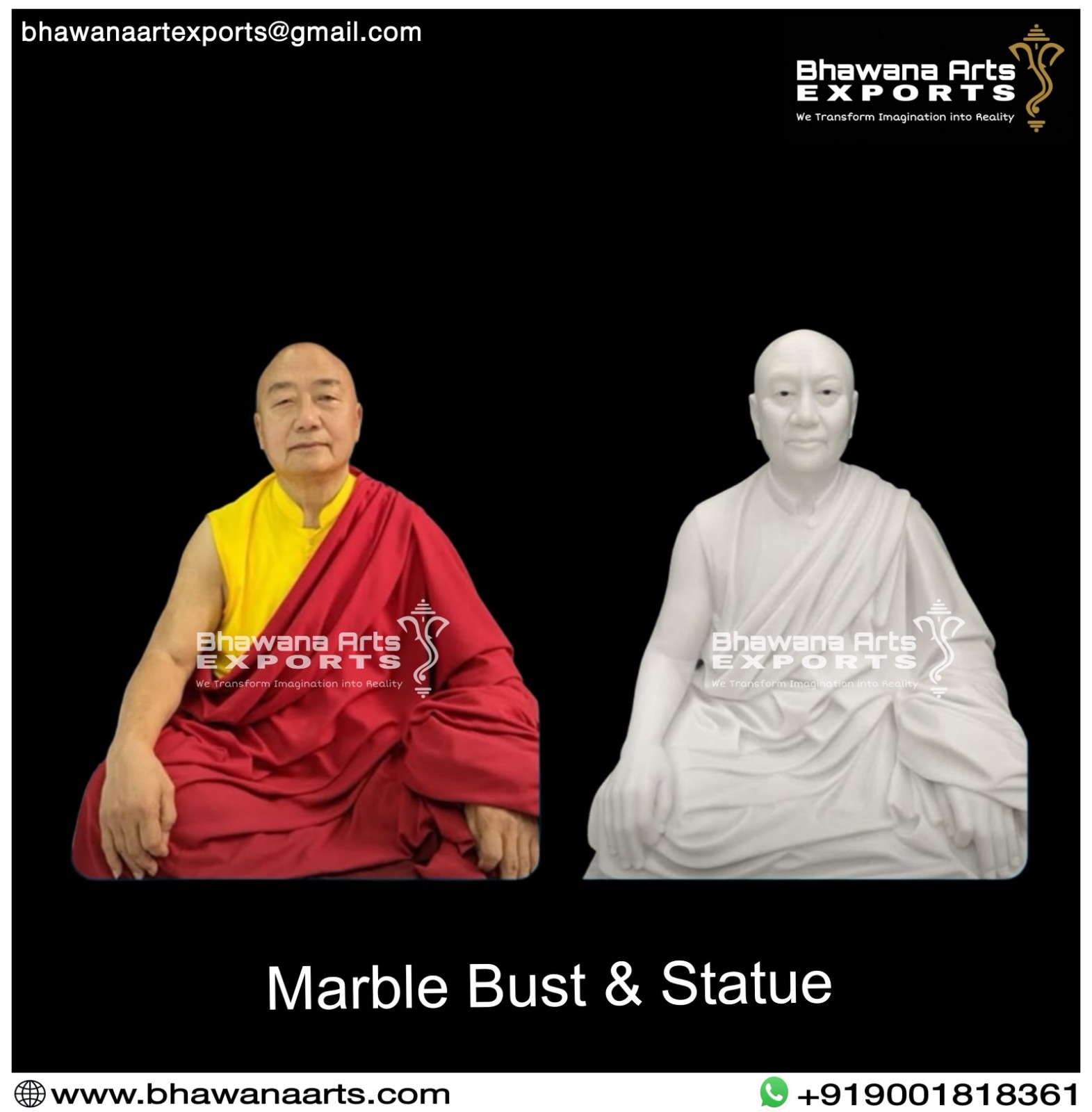 Marble Bust & Statue
