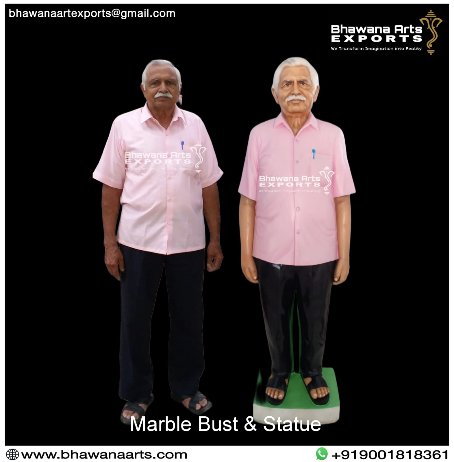 Marble Bust & Statue