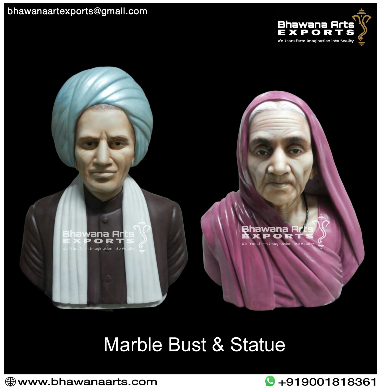 Marble Bust & Statue