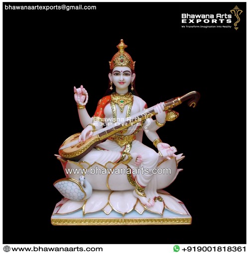 Sarswati Marble Moorti