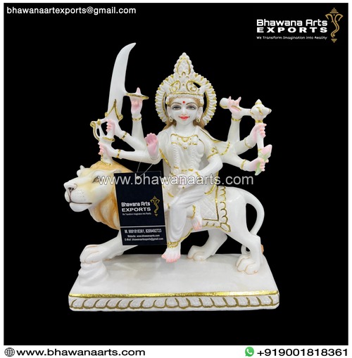 Buy White Durga Marble Statue