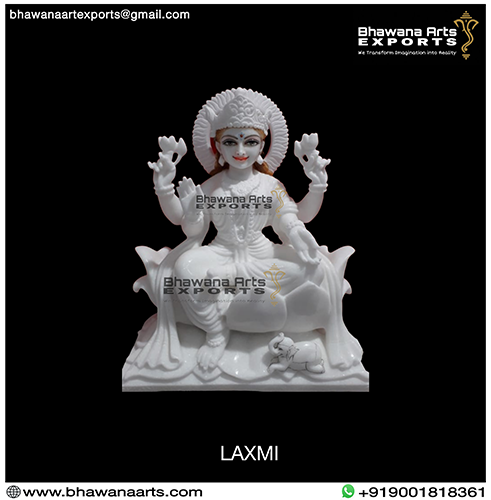 White Marble Lakshmi Statue
