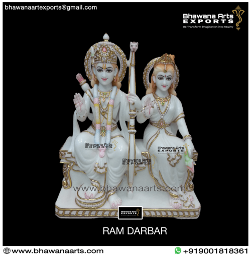 Marble Ram Sita Statue